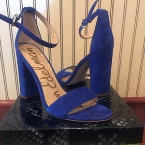 Sam Edelman, Yaro Royal Blue Suede heels